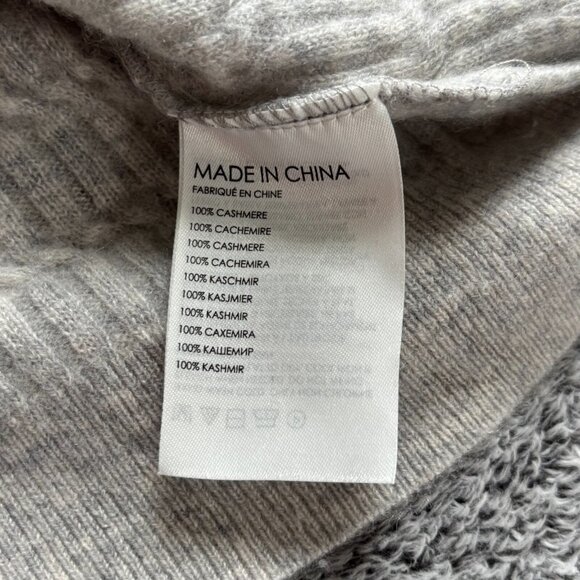 Club Monaco Womens Sweater Size XL Gray Ribbed Quiet Luxury Soft Essential 18220 - Picture 6 of 9